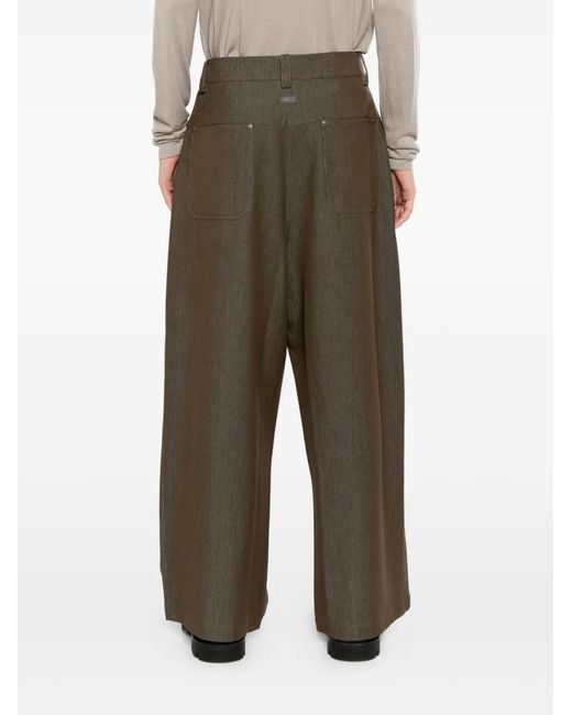 TEAM WANG design Green Reset Wide-Leg Trousers