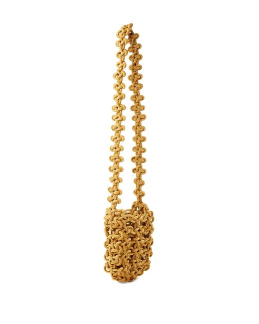 Kara Metallic Velvet Knot Shoulder Bag
