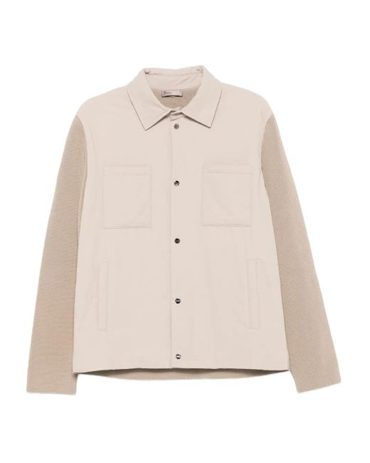 Chaqueta Con Paneles Y Bolsillo Herno de hombre de color Natural