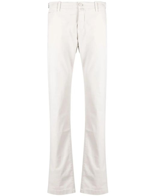 Jacob Cohen White Slim-Fit Cotton Chinos for men