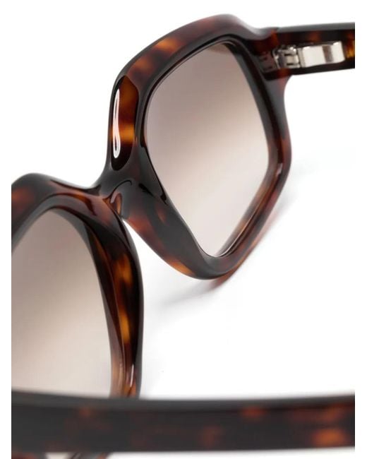 Lapima Brown Elisa Geometric-Frame Glasses