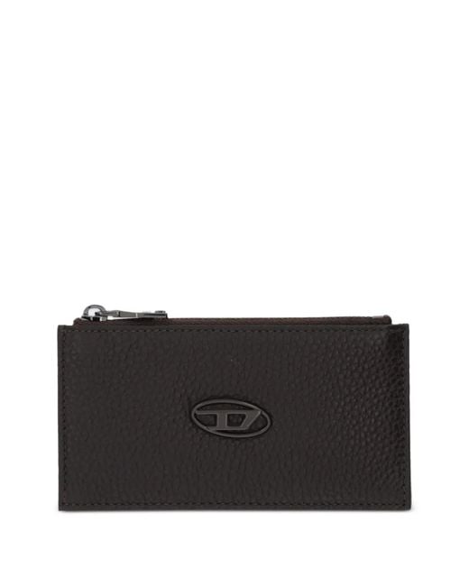 DIESEL Black Logo-Plaque Zip-Fastening Wallet for men