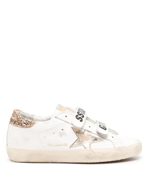 Golden Goose Deluxe Brand White Old School Trainers With Star