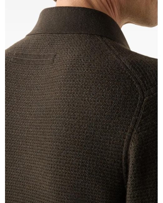 Zegna Brown Dark Mélange Oasi Cashmere Polo Shirt for men