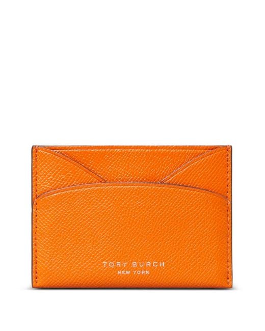 Tory Burch Orange Romy Flat Card Case