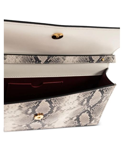 Off-White c/o Virgil Abloh Metallic Snakeskin-Effect Shoulder Bag