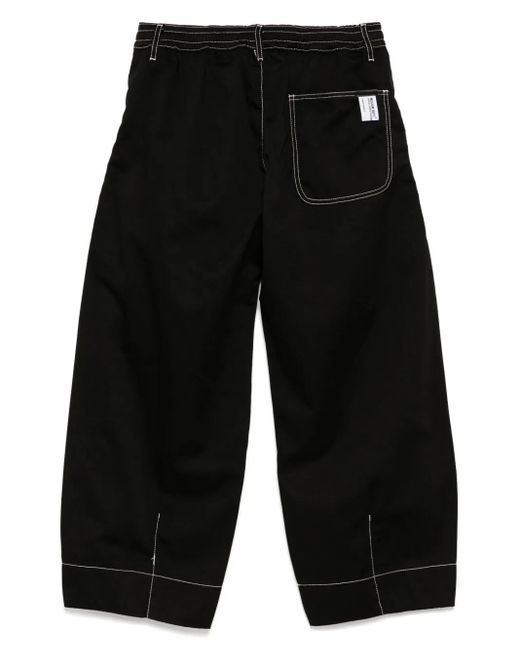 Musium Div. Black Drawstring Trousers for men