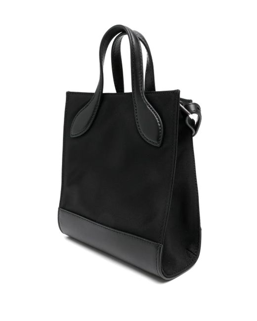 Bally Black Bar Mini Tote Bag