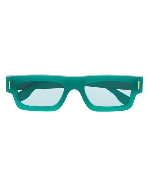 Retrosuperfuture Green Colpo Rectangle-Frame Sunglasses