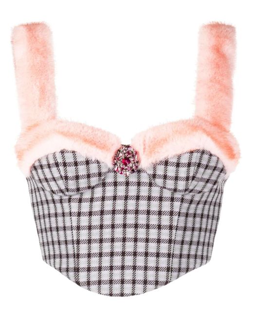 Bustier con detalle de cristales Area de color White