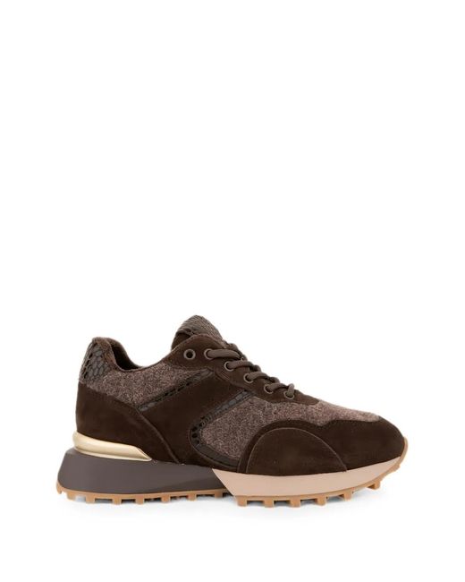 Linda Baumann Brown Panelled Sneakers