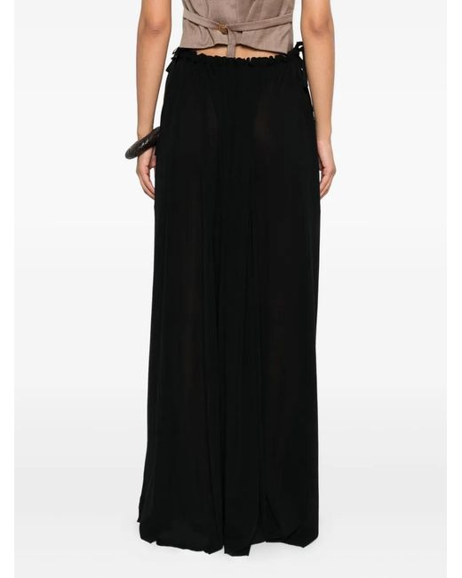 Philosophy Di Lorenzo Serafini Black Pleated Drawstring Skirt