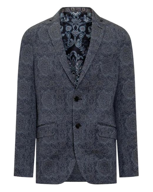Etro Sakko mit Paisley-Print in Blue für Herren