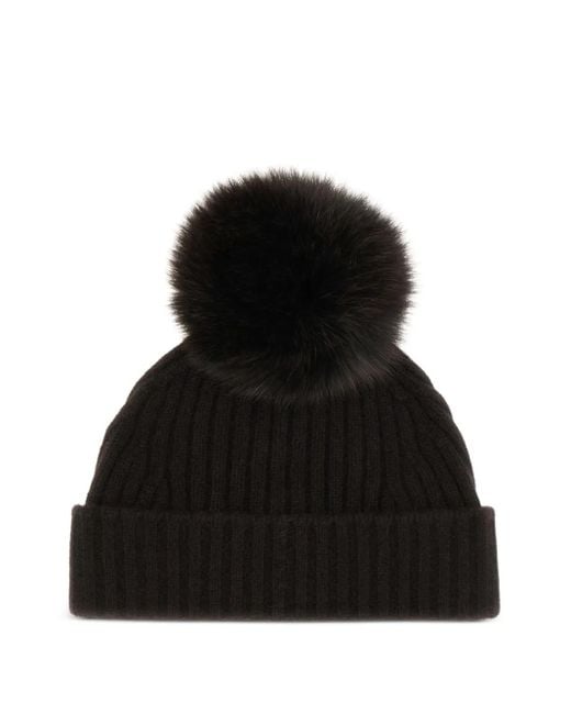 Vanisé Cuffie リブニット ビーニー Black