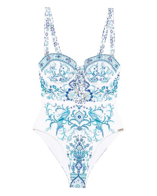 Camilla プリント ワンピース水着 Blue