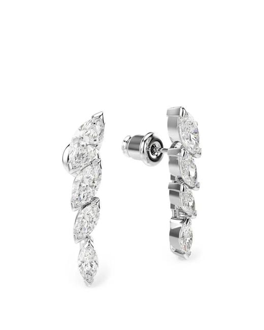 Swarovski White Marquise-Cut Drop Earrings