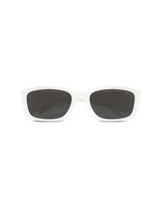 Prada White Prada Pr A14S Oval Frame Sunglasses