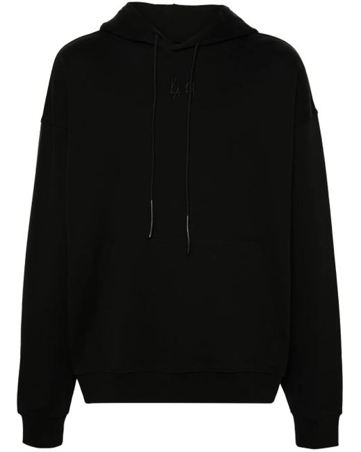 44 Label Group Black Logo-Print Hoodie