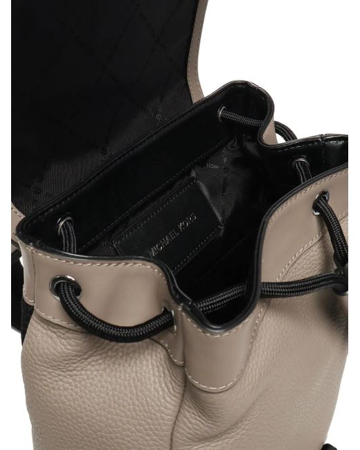 Michael Kors Gray Push-Lock Leather Backpack for men