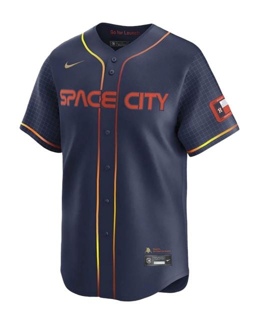 メンズ Nike Mlb Houston Astros Jose Altuve #27 Limited City Connect シャツ Blue