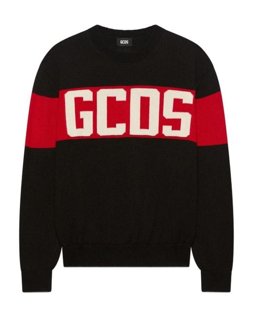 Gcds Black Logo-Embellishment Sweatshirt for men