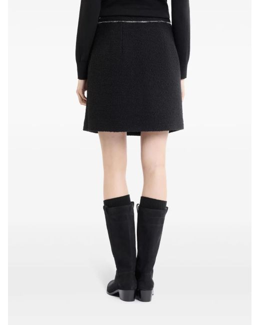 Fay Black Bouclé Mini Skirt