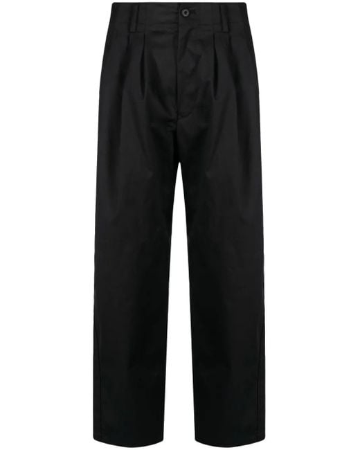 Yohji Yamamoto Black X New Era Pleat-Detail Trousers for men