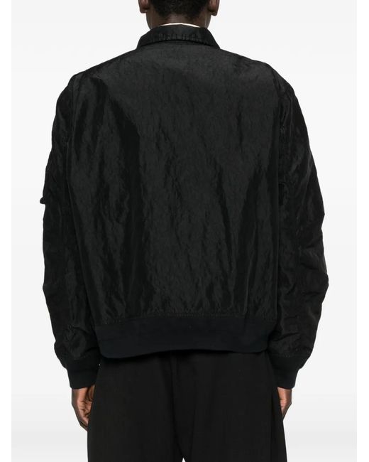 Sacai Black Zip-Up Bomber Jacket for men