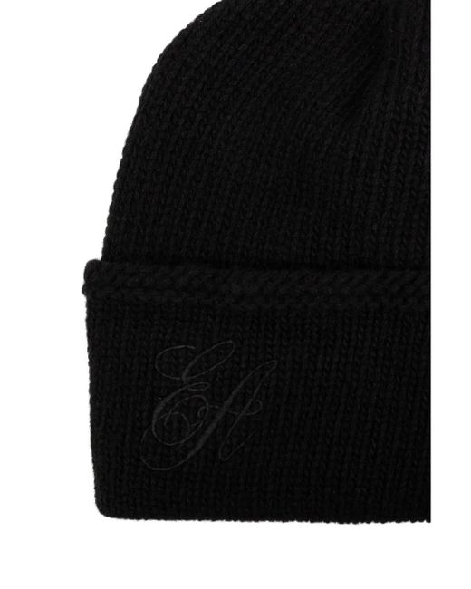 Emporio Armani ロゴ ビーニー Black
