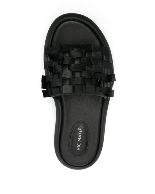 Sandalias con diseño entretejido Vic Matié de color Black