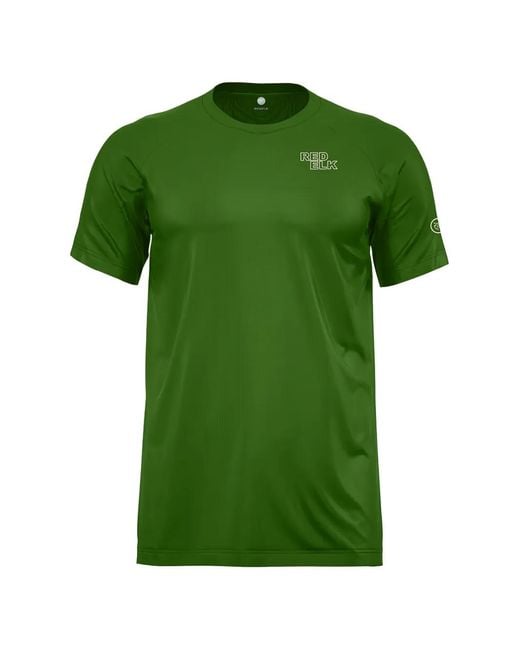REDELK Green Logo-Print Raglan-Sleeve T-Shirt for men