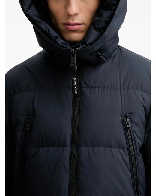 Marc O' Polo Black Zip-Fastening Coat for men