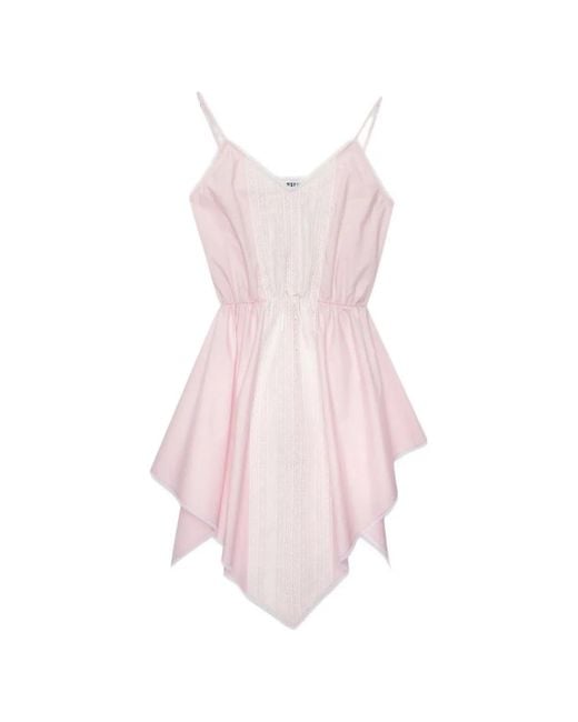 MSGM Pink Robe Courte Imprimée