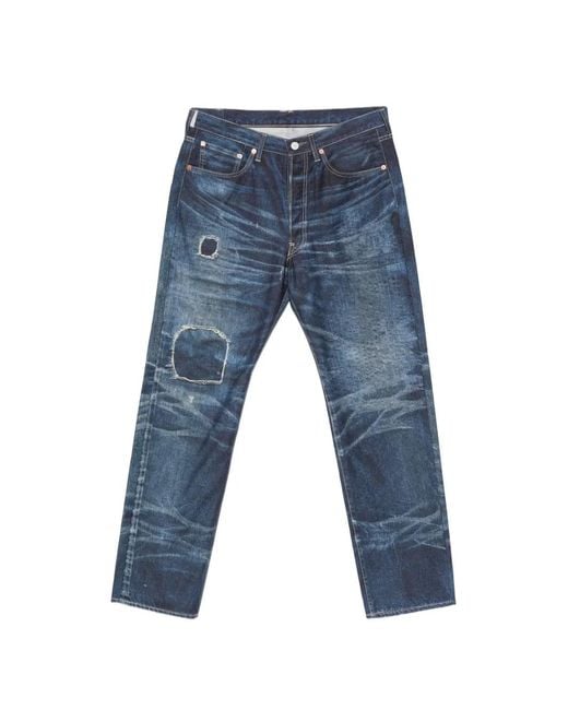 Pantalones Con Efecto Desgastado Junya Watanabe de hombre de color Blue