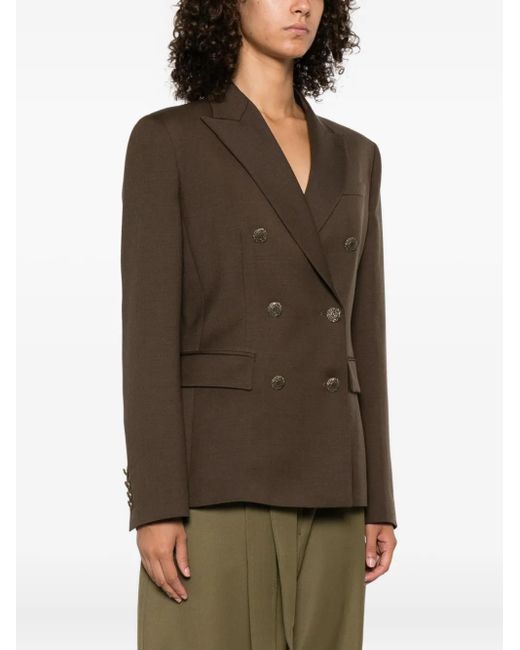 Dondup Brown Double-Breasted Buttoned Jacket