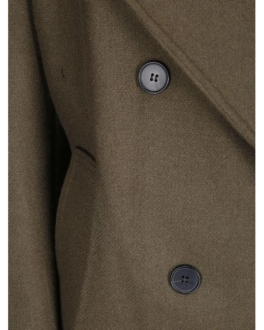 Source Unknown Brown Belted Double-Breasted Coat