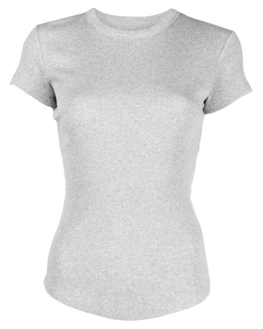 Isabel Marant Gray Taomi Ribbed Cotton T-Shirt