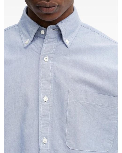 Beams Plus Hemd Mit Button-Down-Kragen in Blue für Herren