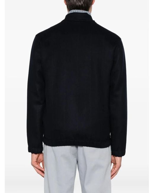 Eleventy Black Zip-Fastening Bomber Jacket for men