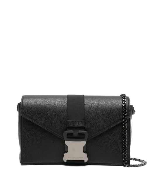 Christopher Kane Black Buckle-Fastening Chain Shoulder Bag
