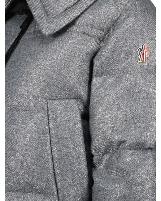 Moncler Gray Doudoune À Fermeture Zippée