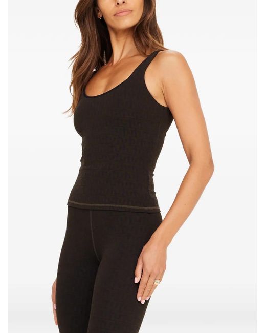 The Upside Black Castilla Amelia Patterned Tank Top