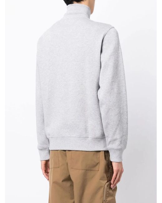 Sweat Nervuré À Col Montant Lacoste pour homme en coloris White