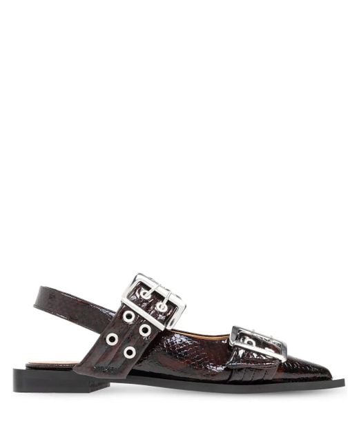 Ganni Brown Eco Leather Shoes