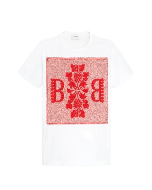 Barrie Red Logo-Patch T-Shirt