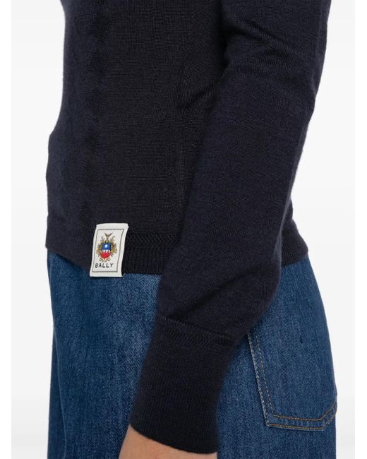 Top Con Applicazione Logo di Bally in Black