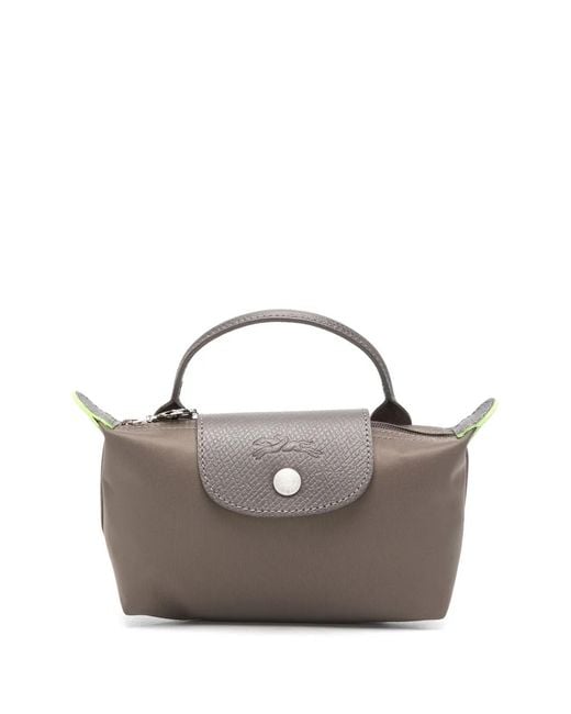 Longchamp Gray Le Pliage Pouch