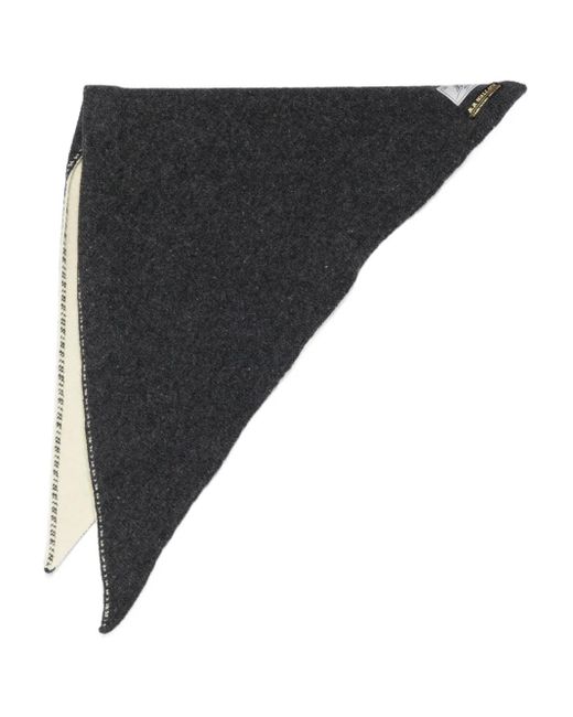 B.B. Wallace Black Adams Logo-Patch Scarf