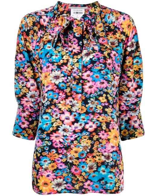 Stella McCartney Black Sophie Floral Print Blouse