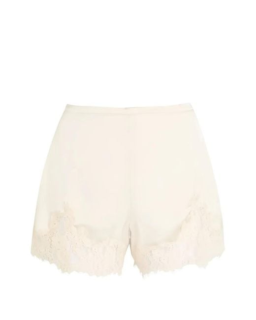 Reformation Natural Lace Trim Shorts